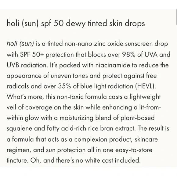 Agent Nateur Dewy Tinted Almond Skin Drops Broad Spectrum SPF 50 Sunscreen 1 oz - Picture 10 of 14